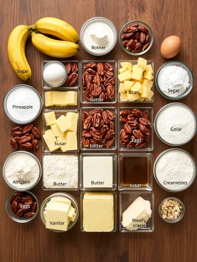Old Fashioned Hummingbird Cake - ingredients preparation
