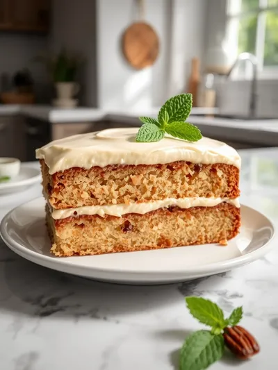 Old Fashioned Hummingbird Cake - ready to serve