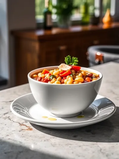 Olive Garden Minestrone Soup - ready to serve
