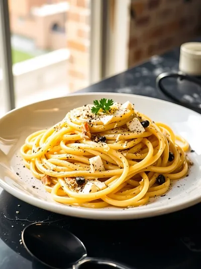 Authentic Pasta Carbonara Recipe - ready to serve