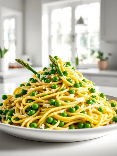 Pea and Asparagus Pasta – Super Spring Orzo