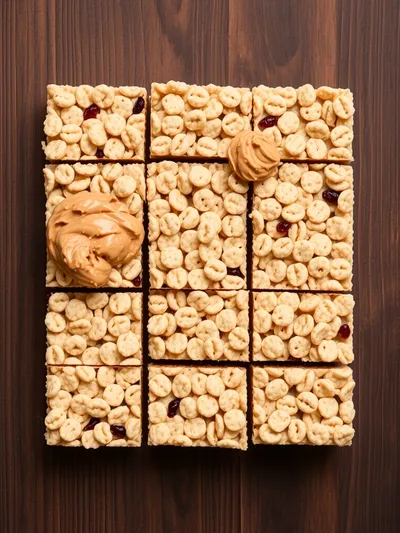 Peanut Butter & Jelly Rice Krispie Treats - ingredients preparation