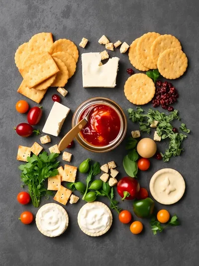 Pepper Jelly Goat Cheese Dip - ingredients preparation