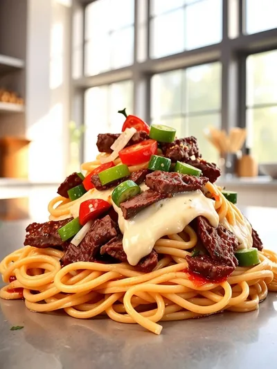 Philly Cheese Steak Pasta – Easy Family Dinner