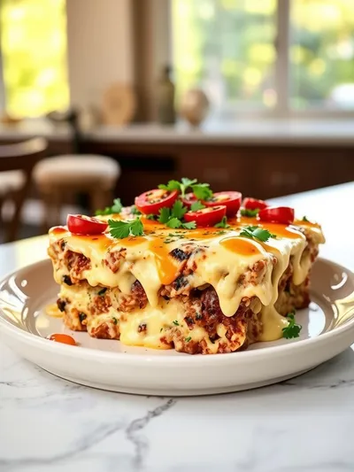 High-Protein Low-Carb Philly Cheesesteak Casserole - cooking process