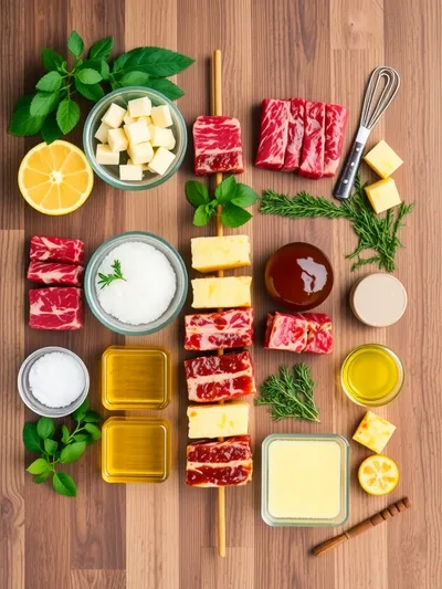 Irresistible Pineapple BBQ Beef Skewers - ingredients preparation