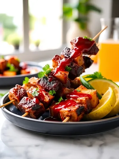 Irresistible Pineapple BBQ Beef Skewers - ready to serve