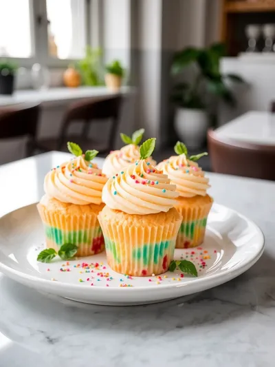 Rainbow Cupcakes – Fun Colorful Dessert - cooking process