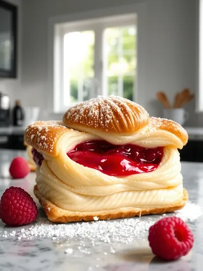 Easy Raspberry Danish with Puff Pastry