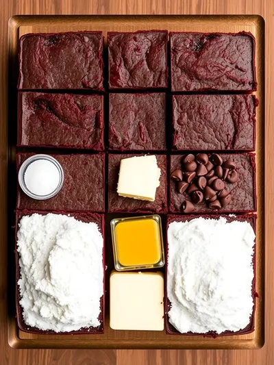 Red Velvet Brownies - ingredients preparation