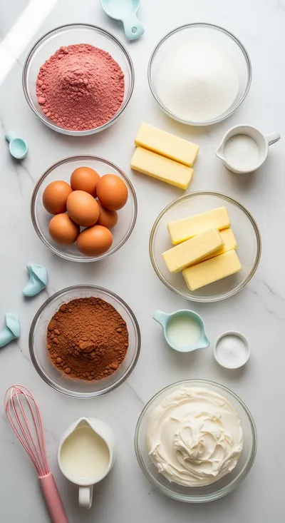 Easy Classic Red Velvet Cake - cooking process
