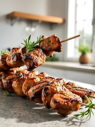 Rosemary Garlic Steak Kebabs