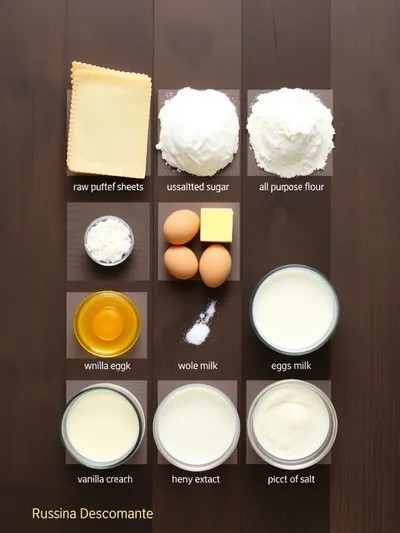 Russian Napoleon Cake - ingredients preparation