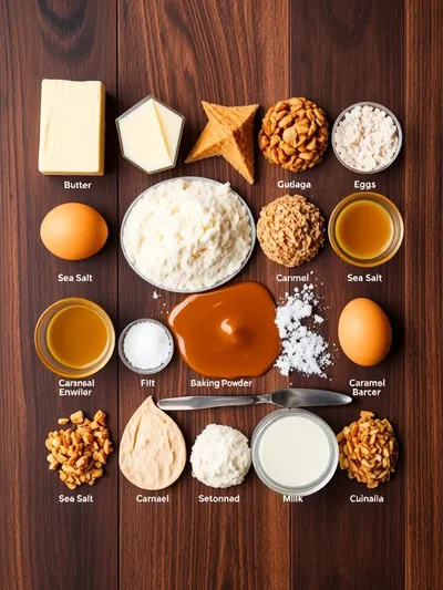 Salted Caramel Cake Recipe - ingredients preparation