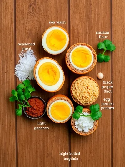Classic Scotch Eggs Recipe - ingredients preparation