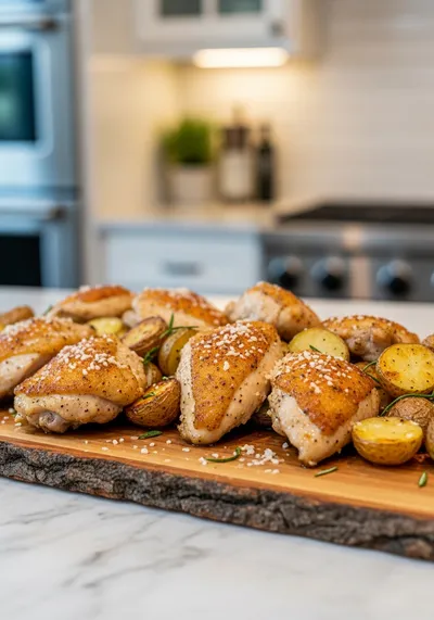 Slow Cooker Parmesan Garlic Chicken and Potatoes