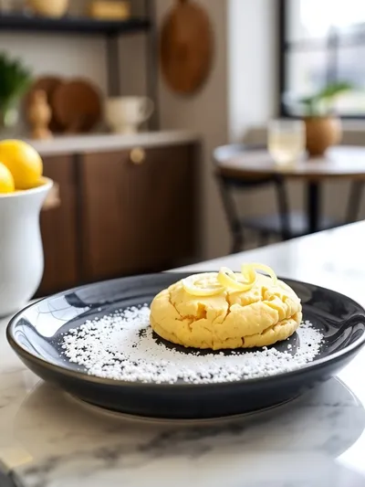 Soft & Chewy Lemon Cookies - ready to serve