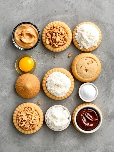 Soft Peanut Butter Thumbprint Cookies - ingredients preparation