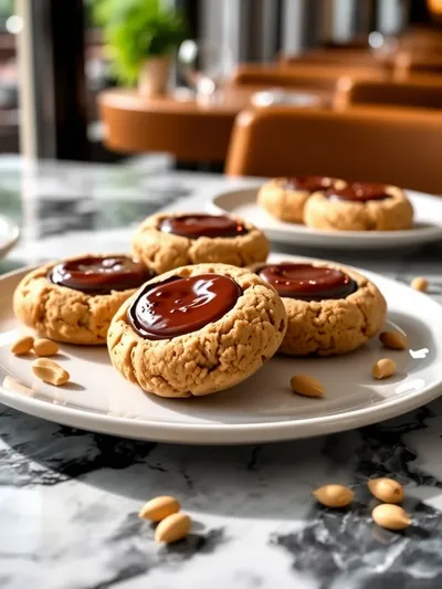 Soft Peanut Butter Thumbprint Cookies - cooking process