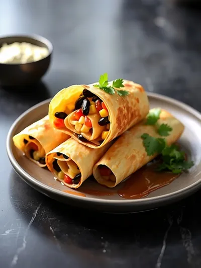 Southwest Egg Rolls Recipe - cooking process