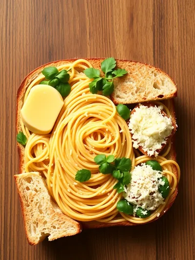 Spaghetti Garlic Bread Bowls - ingredients preparation