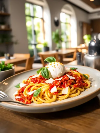 Spicy Burrata Rigatoni - cooking process