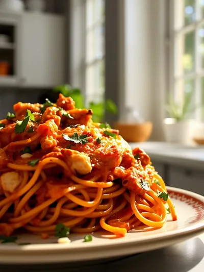 Spicy Southern Chicken Spaghetti Casserole