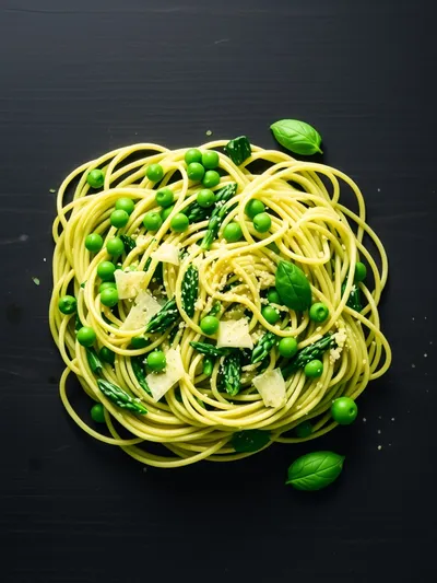 Spring Green Pasta Recipe - ingredients preparation