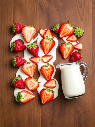 Strawberries With Condensed Milk – Easy Sweet Treat - ingredients preparation