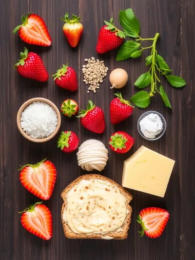 Easy Strawberry Bread Recipe - ingredients preparation