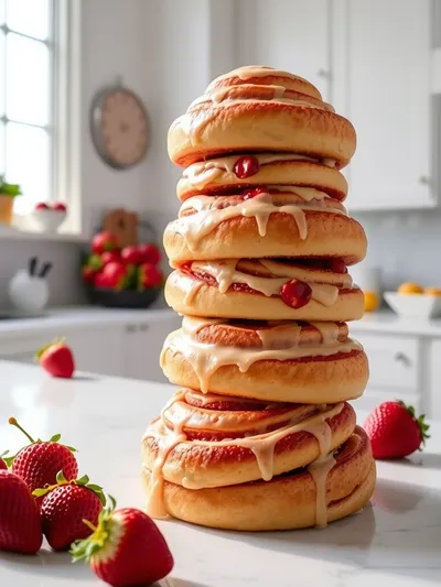 Strawberry Cheesecake Cinnabon Rolls Recipe