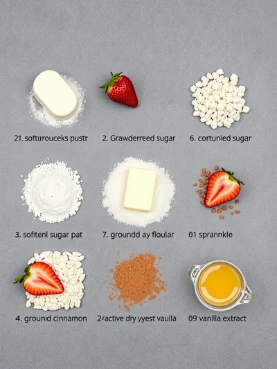 Strawberry Cheesecake Cinnabon Rolls Recipe - ingredients preparation