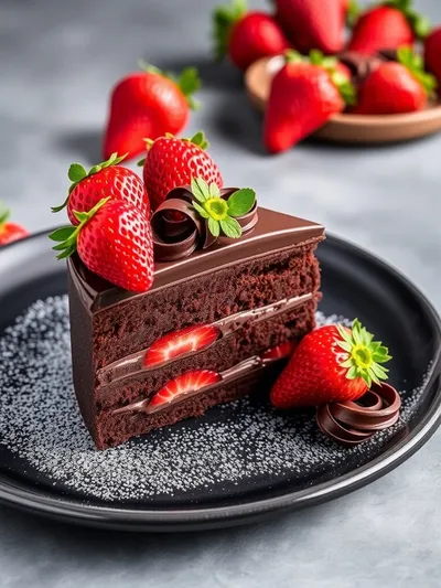 Strawberry Chocolate Cake Recipe - cooking process