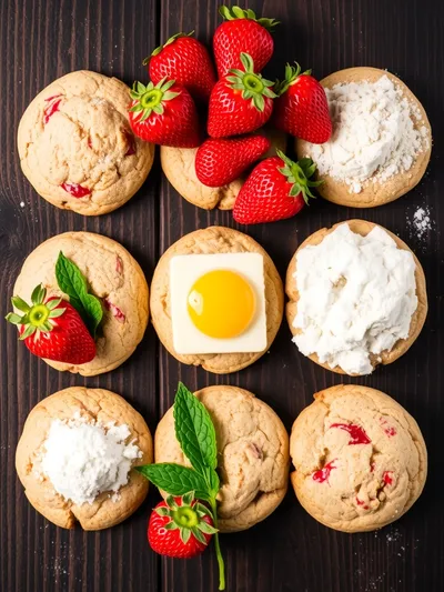 Strawberry Cookies – Quick & Easy Dessert - ingredients preparation