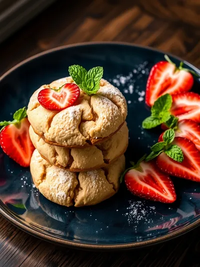 Strawberry Cookies – Quick & Easy Dessert - ready to serve