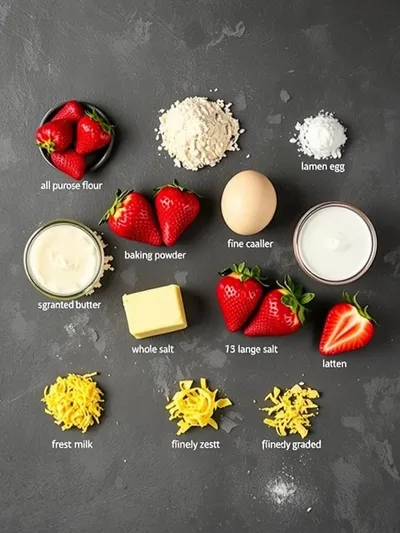 Strawberry Lemon Cream Scones Recipe - ingredients preparation