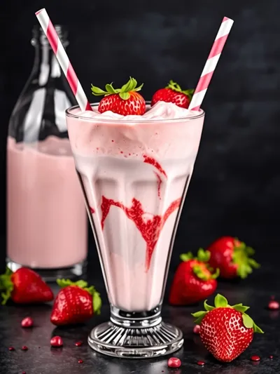 Easy Strawberry Milkshake Recipe