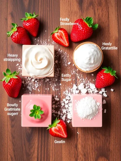 Strawberry Mousse – 4‑Ingredient Dreamy Dessert - ingredients preparation