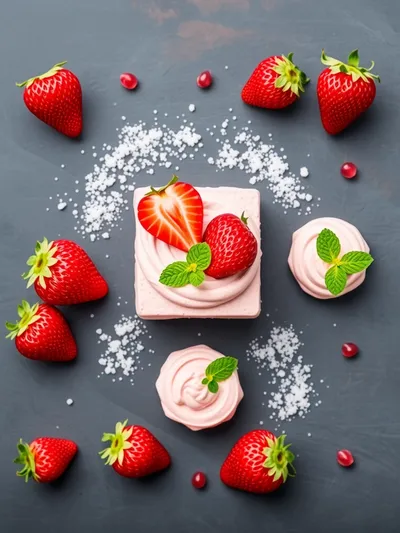 Strawberry Mousse – Light & Fluffy Dessert - ingredients preparation