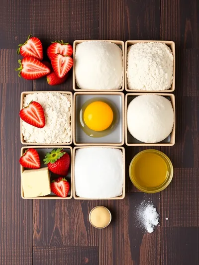 Ultimate Strawberry Rolls - ingredients preparation