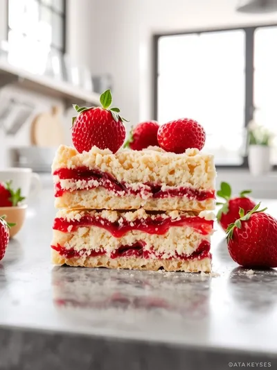 Easy Strawberry Shortcake Bars with Buttery Crust