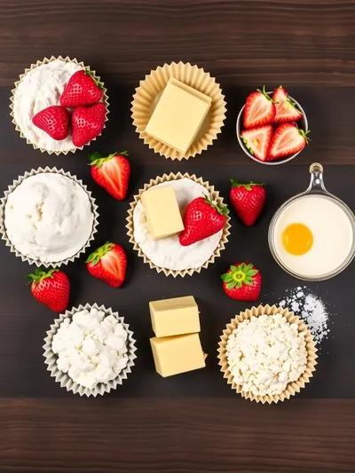 Strawberry Shortcake Muffins – Easy & Tasty - ingredients preparation