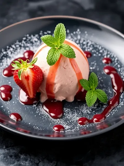 Strawberry Sorbet – Just 4 Ingredients - ready to serve