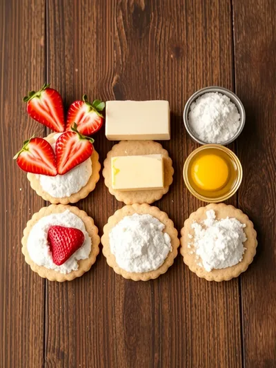Strawberry Sugar Cookies – Soft Chewy Treat - ingredients preparation