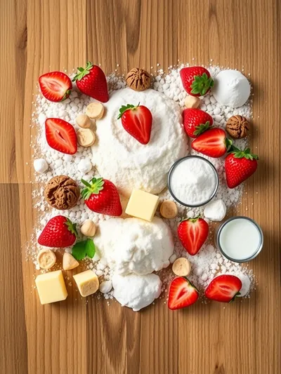 Quick Strawberry Vanilla Bean Scones - ingredients preparation