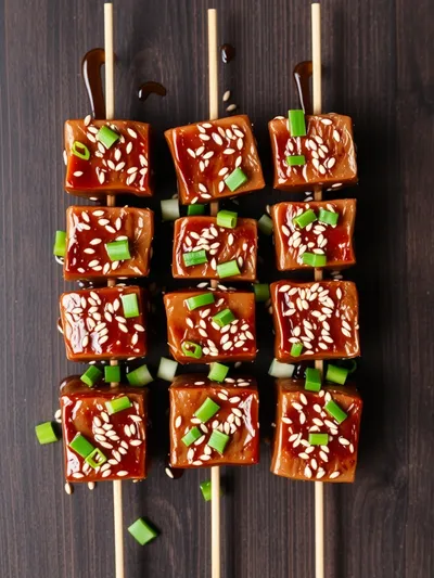 Teriyaki Sesame Beef Skewers - ingredients preparation