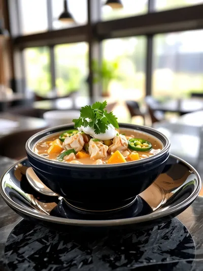Healthy Pressure Cooker White Chicken Chili Soup - ready to serve